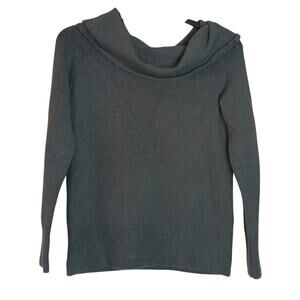 Bailey 44 Cowl Neck Sweater Women's Gray Soft Stretchy Wool Alpaca Blend Medium